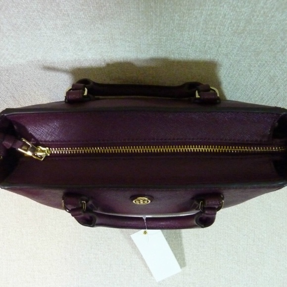 NEW Tory Burch Robinson Shiraz Saffiano Leather Square Mini Tote Crossbody Bag - Picture 12 of 12